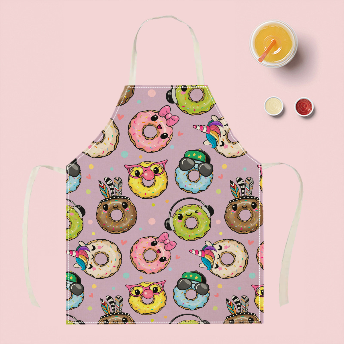 Home Cooking Ideas - 1pc Cute Cartoon Donut Apron Funny