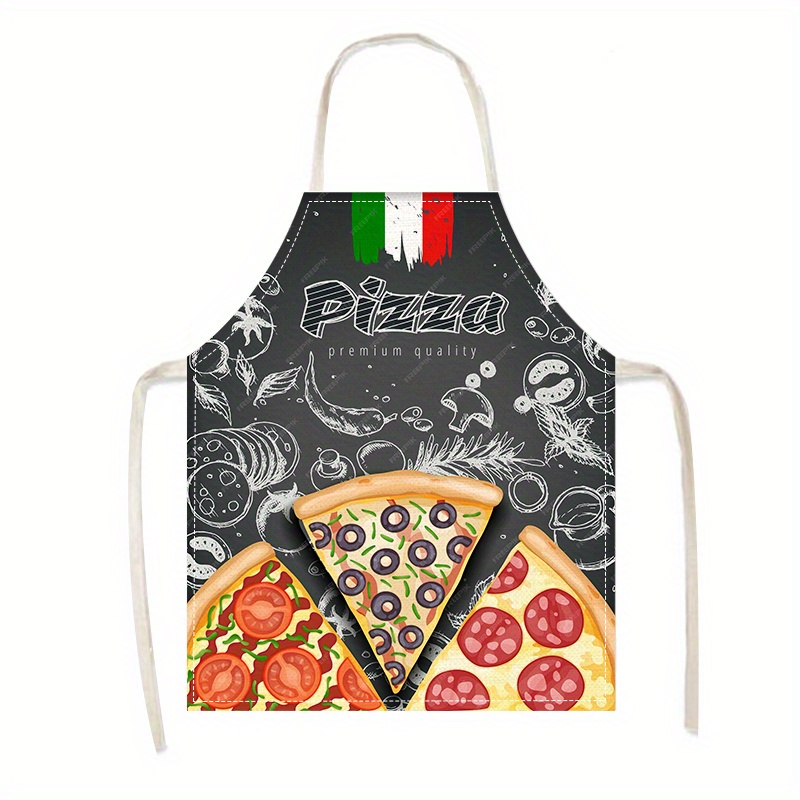 Home Cooking In Italian - Linen Apron Pizza Italian Food Print