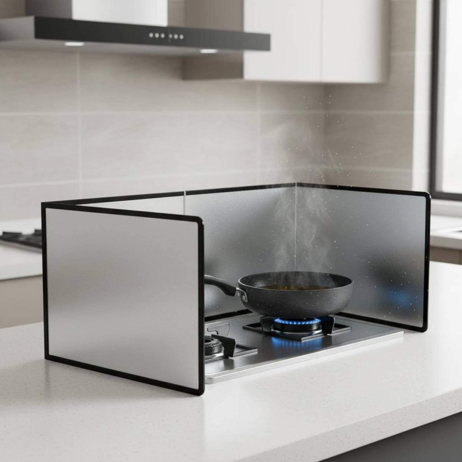 Home Cooking Gas - Gas Cooktop Oil Guard Heat-Resistant Folding