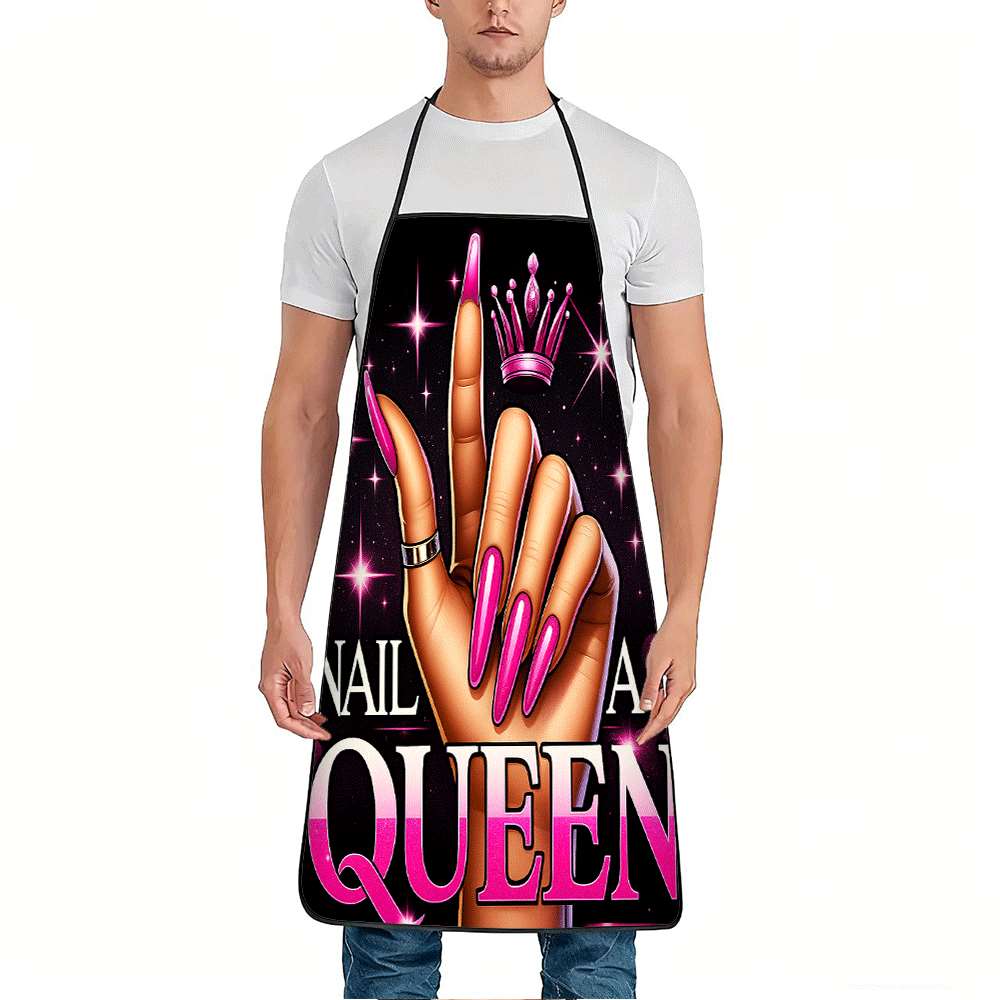 Home Cooking Ideas - 1 Trendy Nail Art-Themed Apron, Featuring