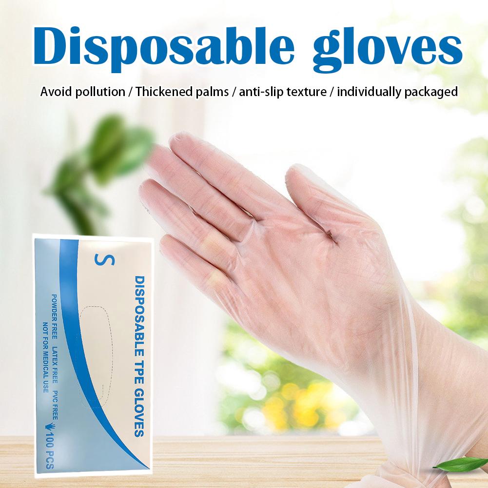 Home Cooking Oil Disposal - 100pcs/set Disposable TPE Gloves Food Grade