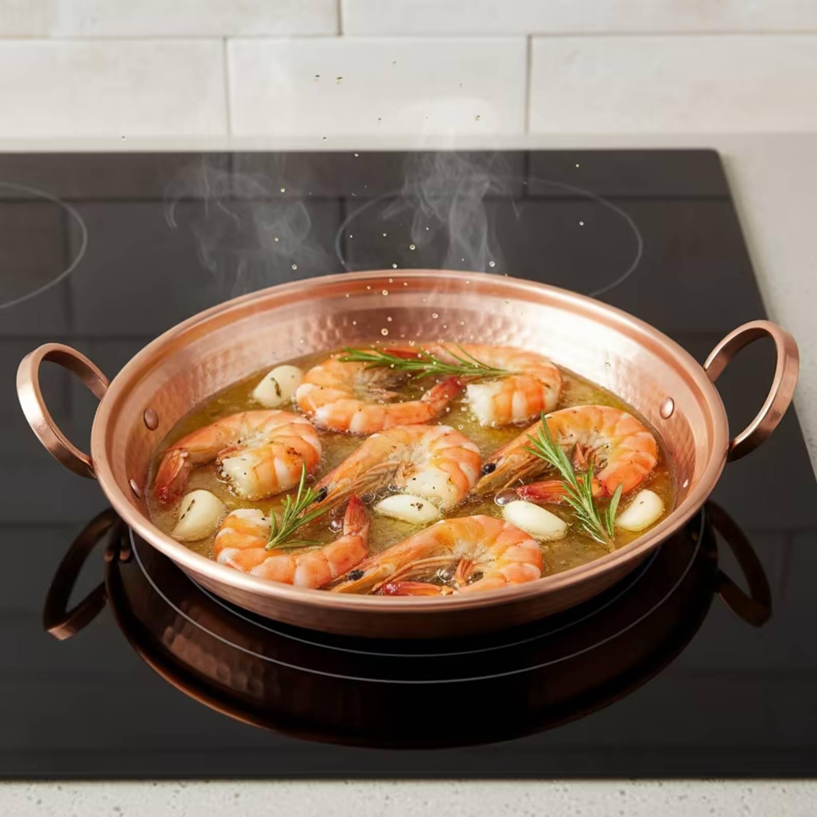 Home Cooking Host - Copper Pan twoHandle Pan with Loop