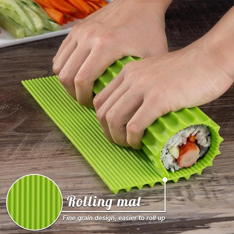 Sushi Mat Bamboo - Imitation Bamboo Silicone Sushi Rolling Mat,