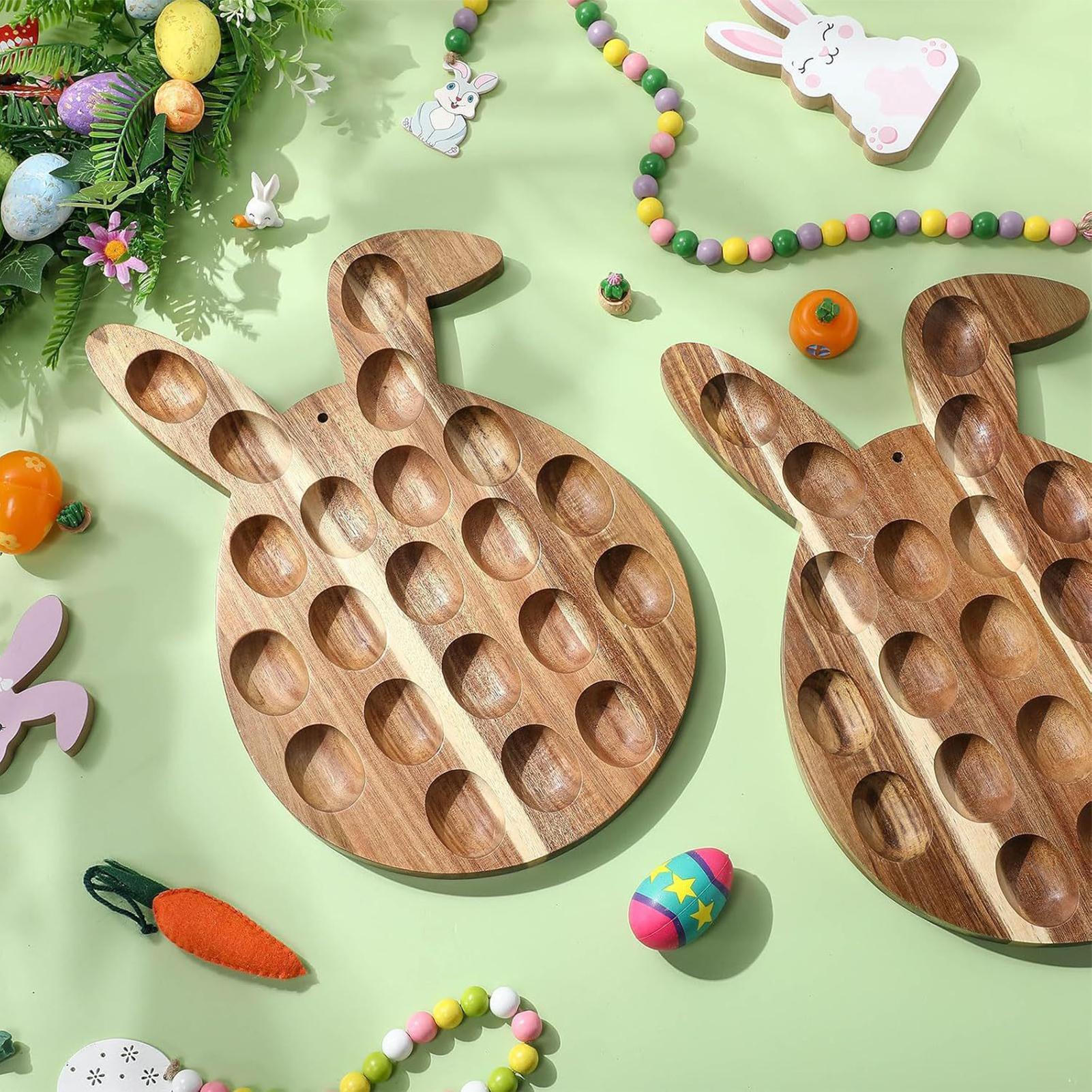 Home Cooking Host - Easter Deviled Egg Platter 21-Hole Bunny
