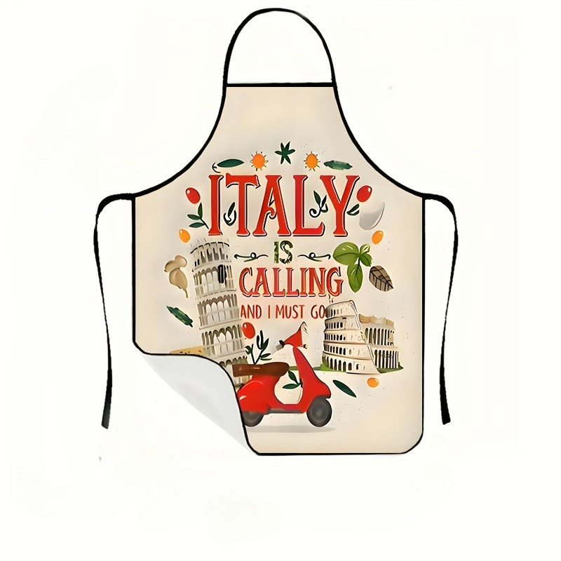 Home Cooking In Italian - 1 Piece Italian-Themed Apron, Italy Is