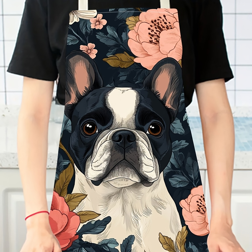 French Bulldog Floral Apron -  - Home Cooking Ideas recension och pris