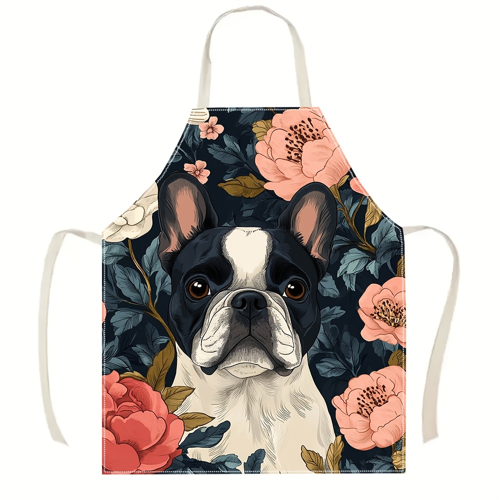 French Bulldog Floral Apron -  - Home Cooking Ideas recension och pris