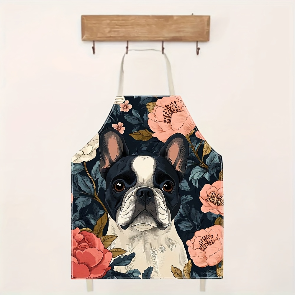 French Bulldog Floral Apron -  - Home Cooking Ideas recension och pris