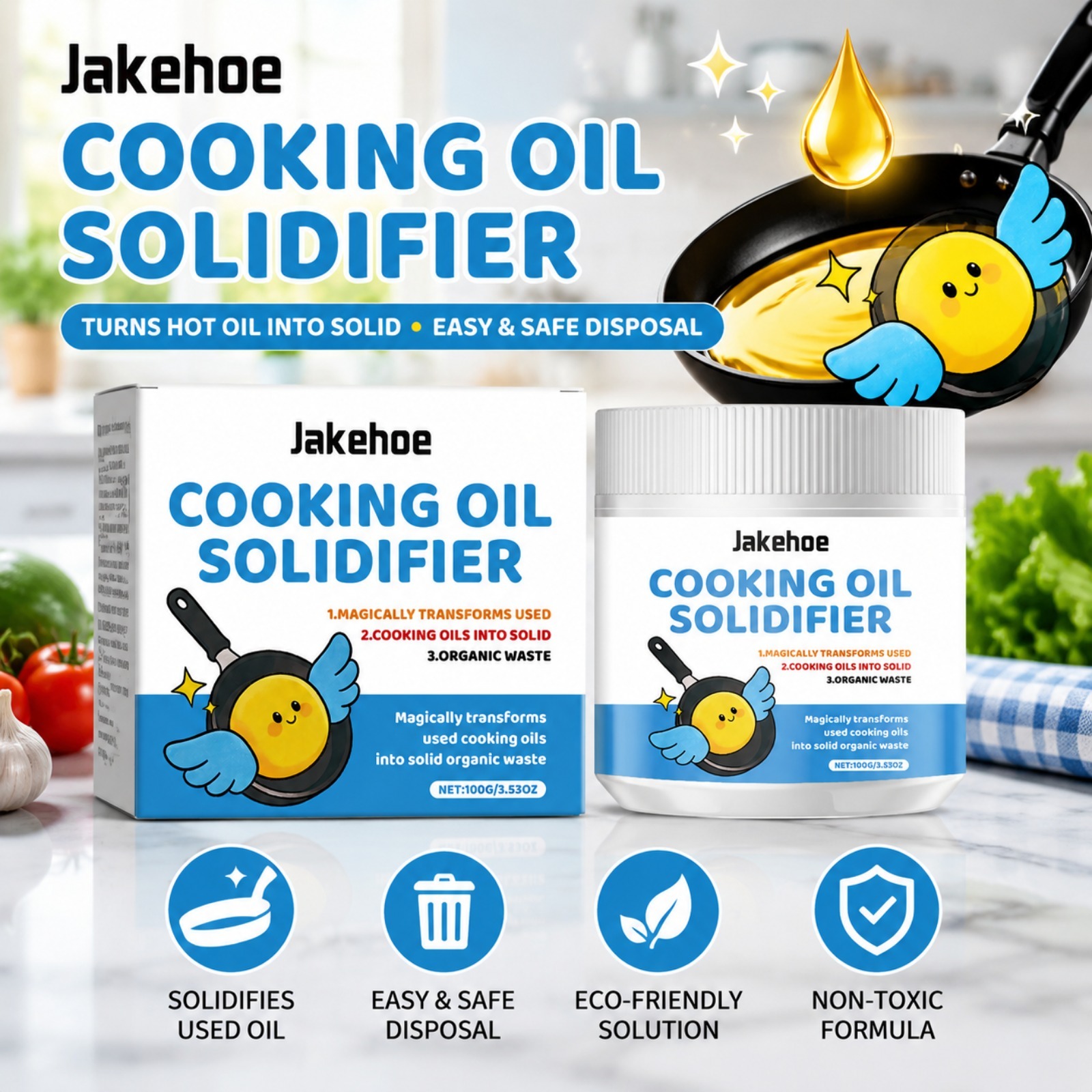 Cooking Oil Solidifier Powder  - Home Cooking Oil Disposal recension och pris