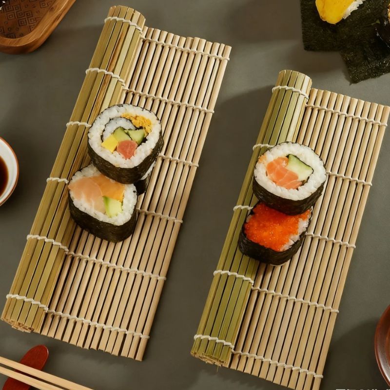 Natural Bamboo Sushi Mat Squar - Sushi Mat Bamboo recension och pris