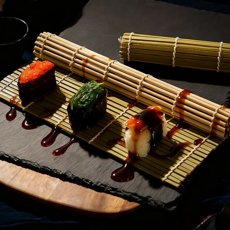 Natural Bamboo Sushi Mat Squar - Sushi Mat Bamboo recension och pris