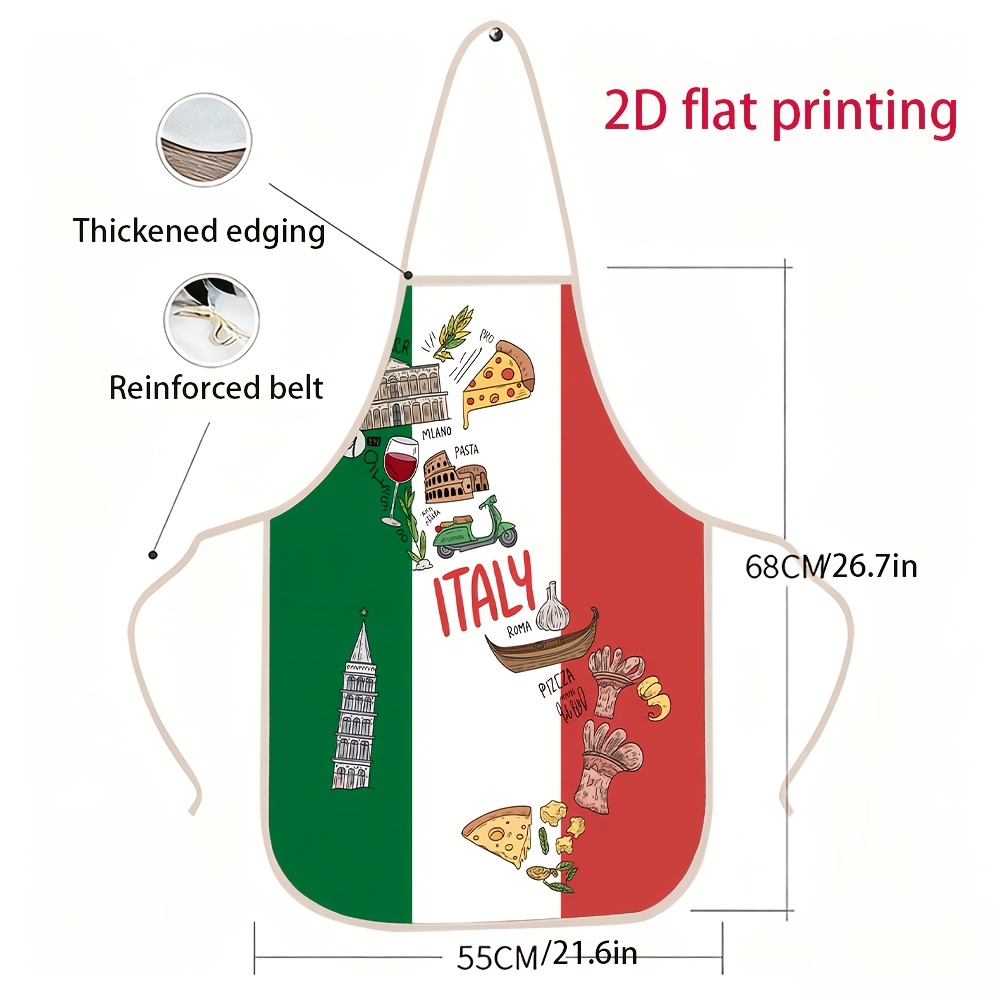 Unisex 2D Flat Apron Featuring - Home Cooking In Italian recension och pris