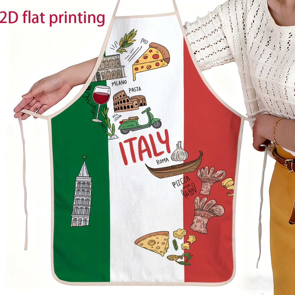 Unisex 2D Flat Apron Featuring - Home Cooking In Italian recension och pris