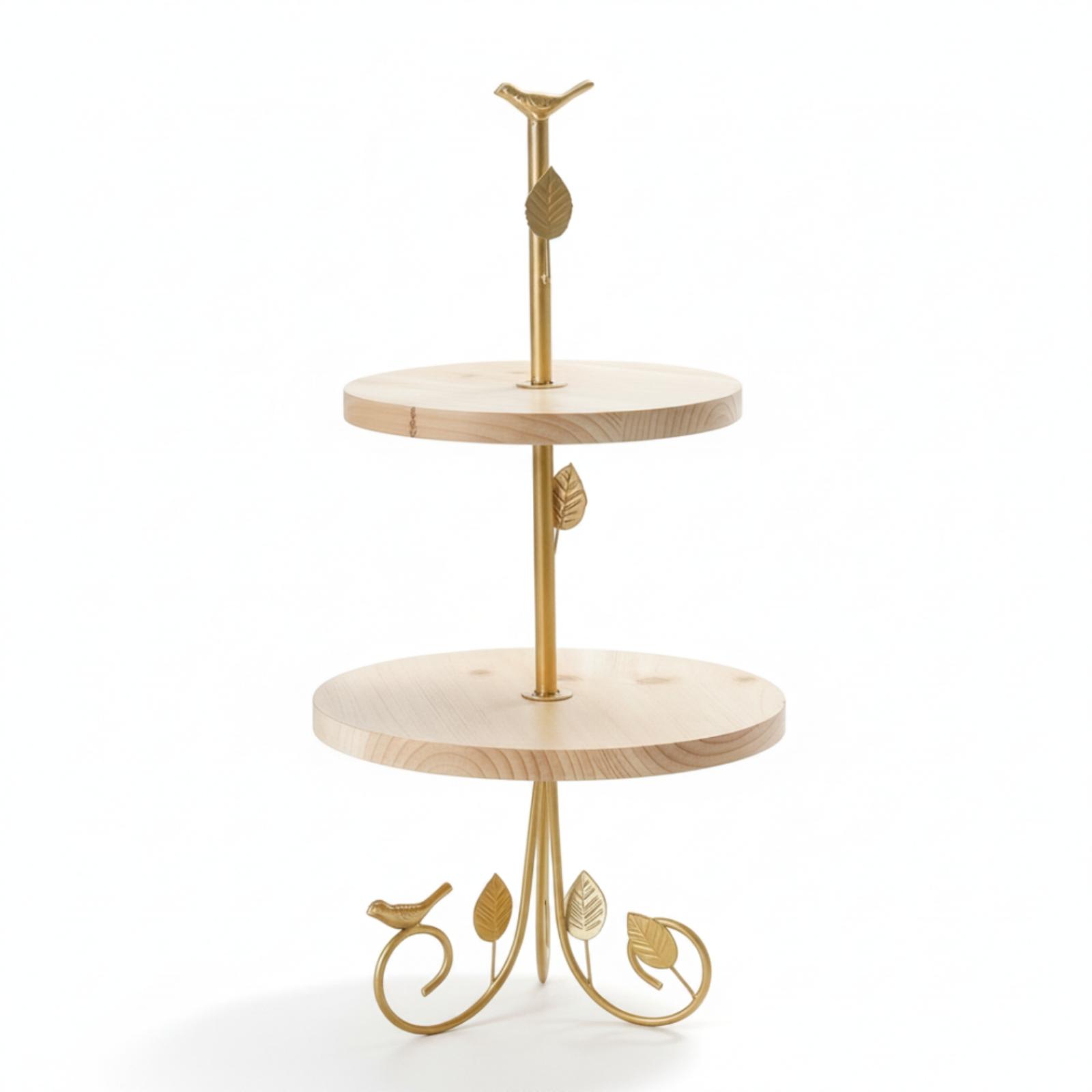 Two-Tier Dessert Stand Gold Cu - Home Cooking Host recension och pris
