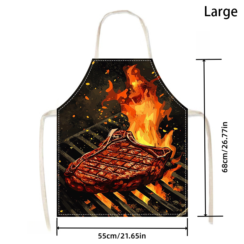 1pc BBQ Steak Apron with Flame - Home Cooking Ideas recension och pris