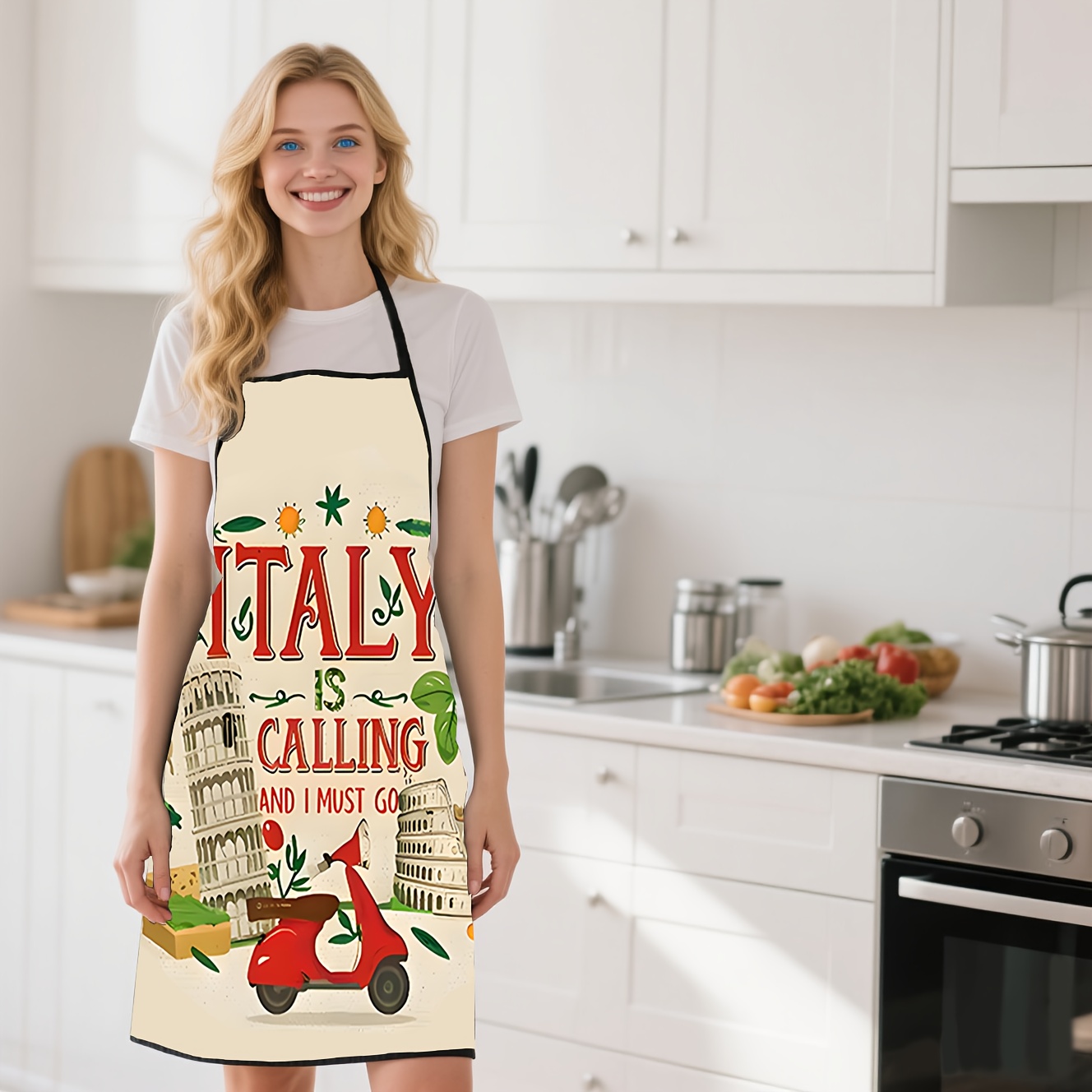 1 Piece Italian-Themed Apron,  - Home Cooking In Italian recension och pris